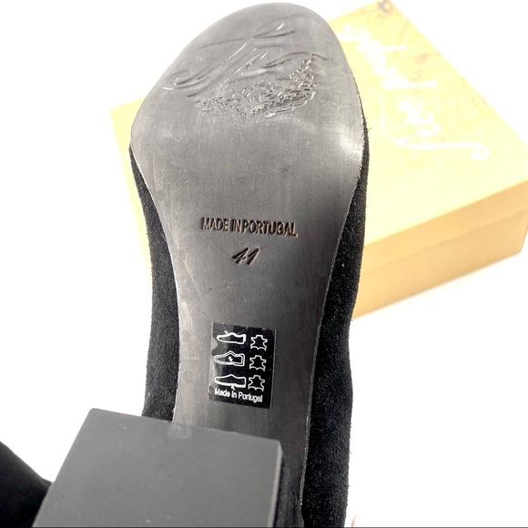 Free People Cecile Block Heel black suede Bootie - Picture 6 of 12